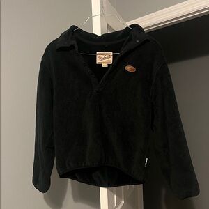 Woolrich women’s oversized Pullover fleece jacket- dark green, size medium